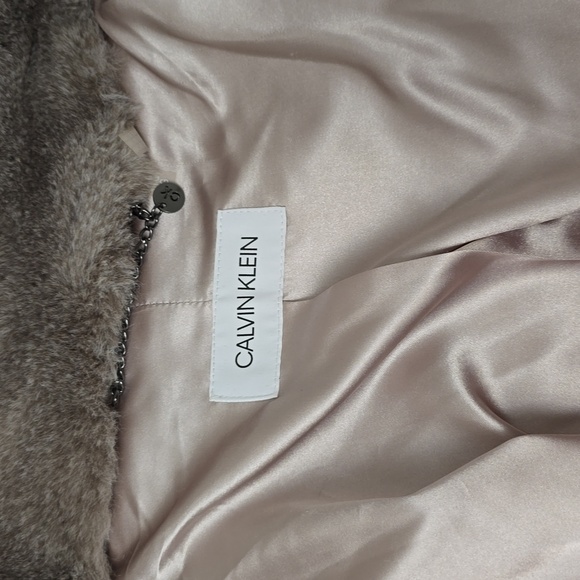 Calvin Klein Faux Fur Coat - Picture 2 of 2